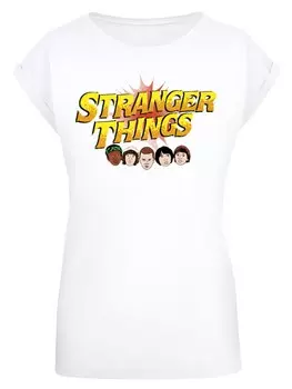 Рубашка F4NT4STIC Stranger Things Comic Heads Netflix TV Series, белый
