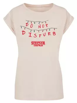 Рубашка F4NT4STIC Stranger Things Do Not Disturb Netflix TV Series, песочный