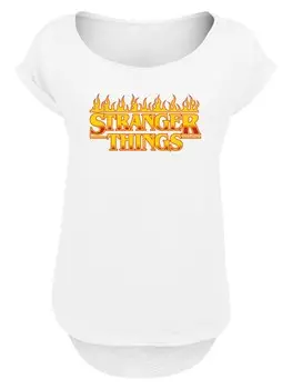 Рубашка F4NT4STIC Stranger Things Fire Logo Women Netflix TV Series, белый