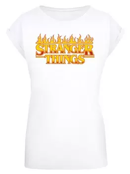 Рубашка F4NT4STIC Stranger Things Fire Netflix TV Series, белый