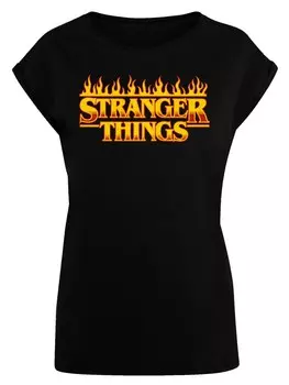 Рубашка F4NT4STIC Stranger Things Fire Netflix TV Series, черный