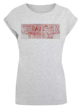Рубашка F4NT4STIC Stranger Things Netflix TV Series, пятнистый серый
