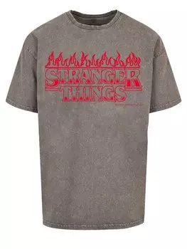 Рубашка F4NT4STIC Stranger Things Netflix TV Series, цвет Muddy colored