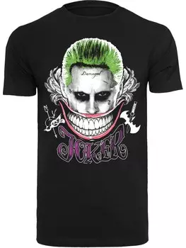 Рубашка F4NT4STIC Suicide Squad Joker Coloured Smile, черный