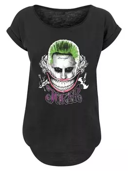 Рубашка F4Nt4Stic Suicide Squad Joker Coloured Smile, черный