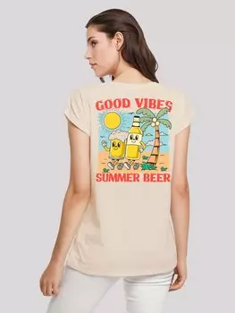Рубашка F4NT4STIC Summer Time Vintage Beer Cartoon, песочный