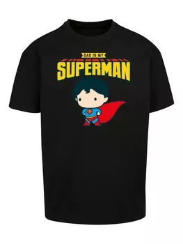 Рубашка F4NT4STIC Superman My Dad Is My Hero, черный