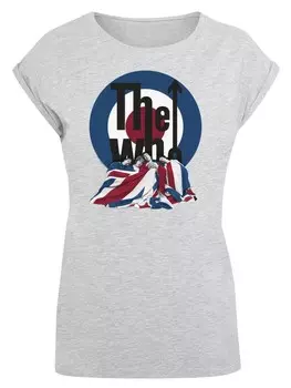 Рубашка F4NT4STIC The Who Flag Blanket, серый