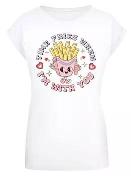 Рубашка F4NT4STIC Time Fries when I am with you Valentinstag, белый