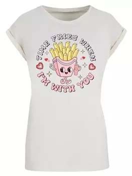 Рубашка F4NT4STIC Time Fries when I am with you Valentinstag, песочный