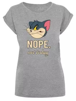 Рубашка F4NT4STIC Tom and Jerry TV Serie Nope Not Today, пятнистый серый