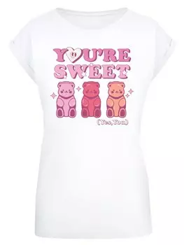Рубашка F4NT4STIC Valentinstag Youre Sweet Gummy Bears, белый