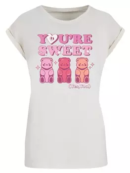 Рубашка F4NT4STIC Valentinstag Youre Sweet Gummy Bears, песочный