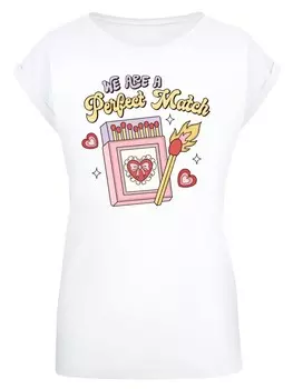 Рубашка F4NT4STIC We Are A Perfect Match Love, белый