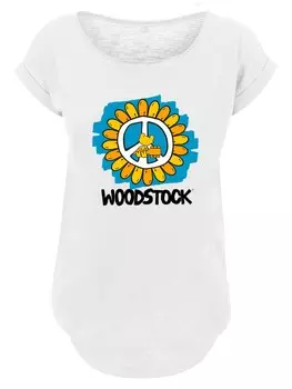 Рубашка F4NT4STIC Woodstock Artwork Flower Peace, белый