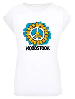 Рубашка F4NT4STIC Woodstock Artwork Flower Peace, белый