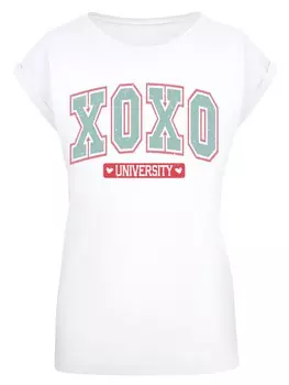 Рубашка F4NT4STIC XOXO University Valentinstag, белый