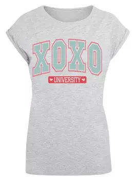 Рубашка F4NT4STIC XOXO University Valentinstag, серый