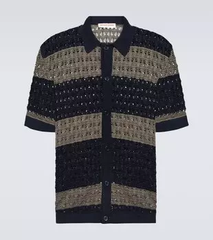 Рубашка fabien крючком из хлопка и льна. Orlebar Brown, мультиколор