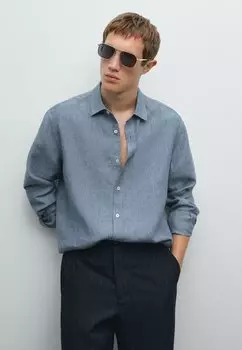 Рубашка FADED Massimo Dutti, цвет Mottled Light Blue