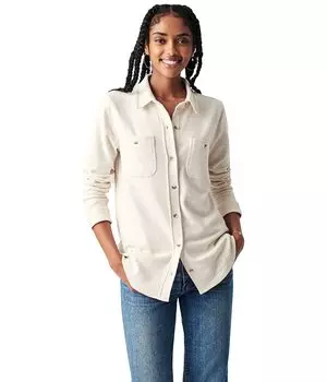 Рубашка Faherty Legend Sweater Shirt, цвет Off-White