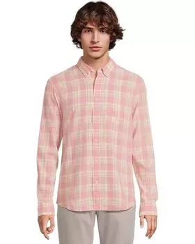 Рубашка Faherty Long Sleeve Breeze Shirt, цвет Redstone Valley Plaid
