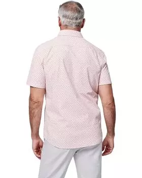 Рубашка Faherty Short Sleeve Stretch Playa Shirt, цвет Rose Fishscale