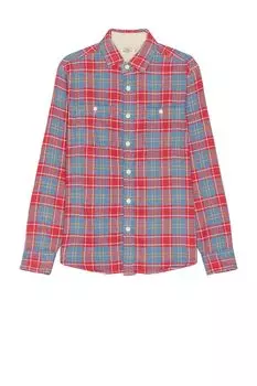 Рубашка Faherty The Surf Flannel, цвет Brick River Plaid