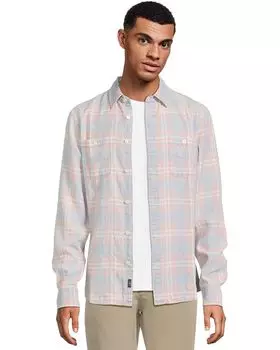 Рубашка Faherty The Tried And True Chambray Workshirt, цвет Coral Bay Plaid
