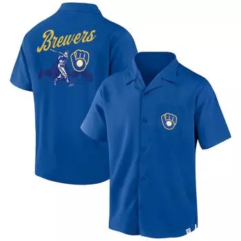 Рубашка Fanatics Branded Milwaukee Brewers, роял