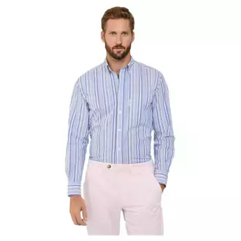 Рубашка Faonnable Barcode Stripe, синий