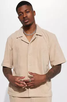 Рубашка Fashion Nova FNMN454, песочный