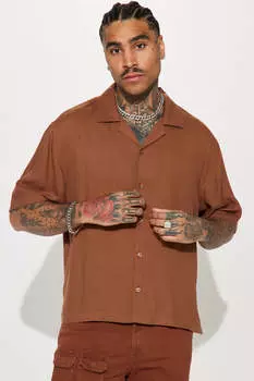 Рубашка Fashion Nova FNMN527, коричневый