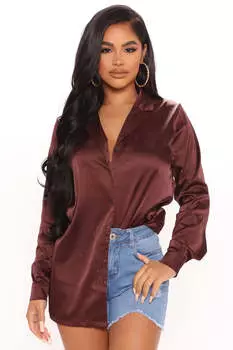 Рубашка Fashion Nova LT3537A, шоколад