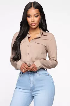 Рубашка Fashion Nova TGI1196, мокко