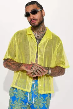 Рубашка Fashion Nova ZDF01V310113, желтый