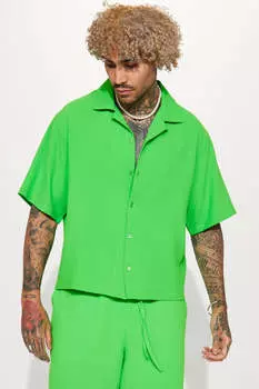 Рубашка Fashion Nova ZDF01V320009, зеленый