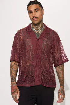 Рубашка Fashion Nova ZDF01V320014, бордовый