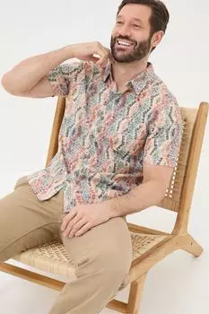 Рубашка Fatface с шестигранным принтом Fat Face, оранжевый