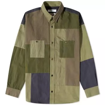 Рубашка Fdmtl Patchwork, хаки