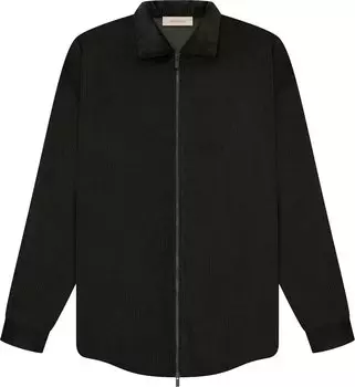 Рубашка Fear of God Essentials Corduroy Shirt Jacket 'Off Black', черный