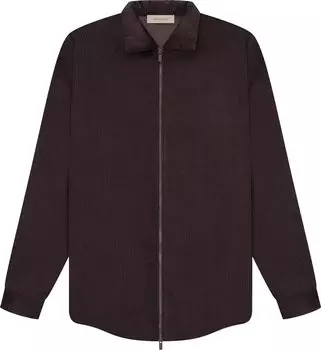 Рубашка Fear of God Essentials Corduroy Shirt Jacket 'Plum', коричневый