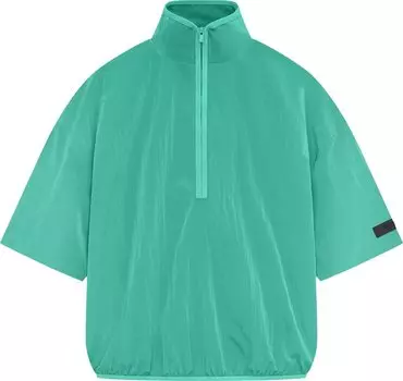 Рубашка Fear of God Essentials Crinkle Nylon Half Zip Short-Sleeve 'Mint Leaf', зеленый