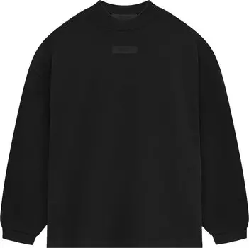 Рубашка Fear of God Essentials Long-Sleeve II 'Jet Black', черный