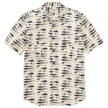 Рубашка Filson Washed S/S Feather Cloth Shirt, цвет Lures Natural