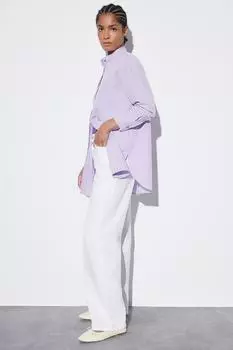 Рубашка - Фиолетовый - Классический крой Trendyol Modest, фиолетовый