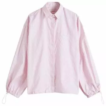 Рубашка Fiorucci Balloon Sleeve Striped Shirt, цвет Pink Stripes