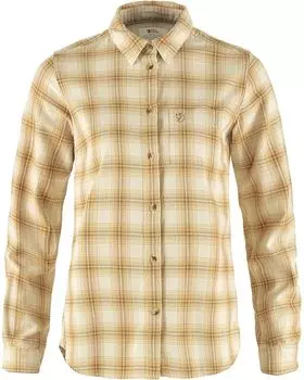 Рубашка Fjllrven vik Flannel, цвет Chalk White/Dune Beige