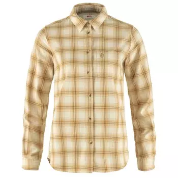 Рубашка Fjllrven vik Flannel Shirt, цвет Chalk White/Dune Beige