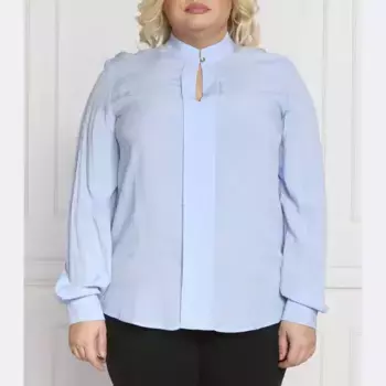 Рубашка Flame стандартного кроя больших размеров Persona By Marina Rinaldi, синий